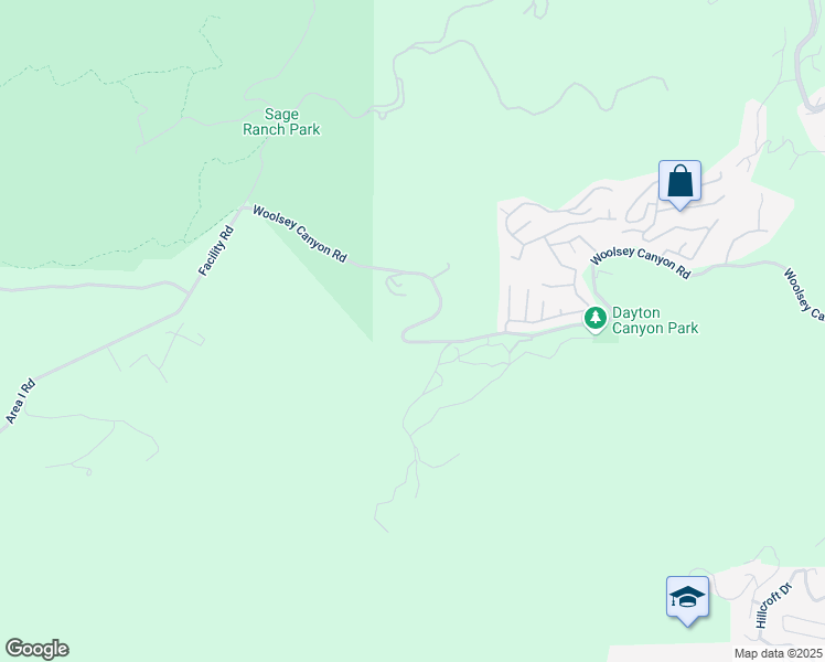 map of restaurants, bars, coffee shops, grocery stores, and more near 24768 Woolsey Canyon Road in Los Angeles County