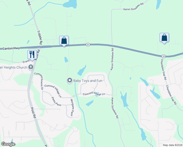 map of restaurants, bars, coffee shops, grocery stores, and more near 5110 Hidden Meadow Drive in Cumming