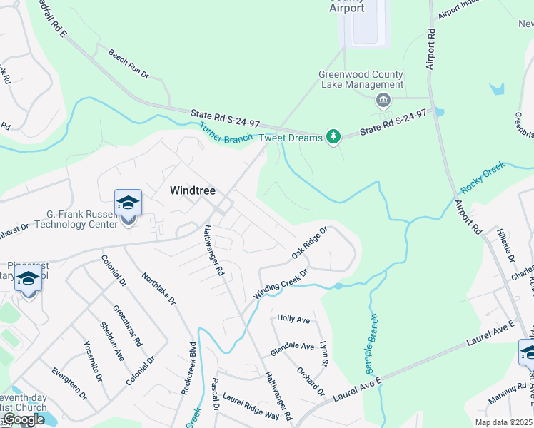map of restaurants, bars, coffee shops, grocery stores, and more near 101 Bevington ct in Greenwood