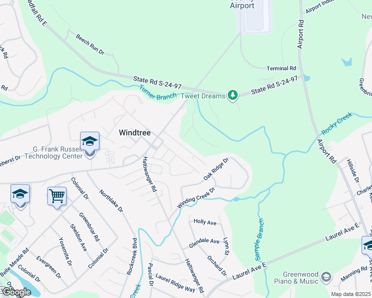 map of restaurants, bars, coffee shops, grocery stores, and more near 174 Bevington ct in Greenwood