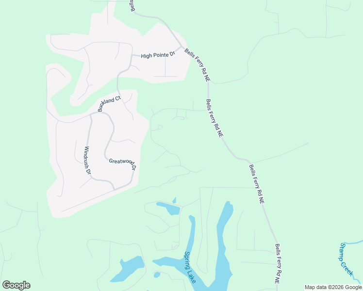 map of restaurants, bars, coffee shops, grocery stores, and more near 77 Country Creek Road in White