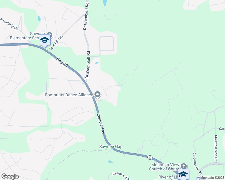 map of restaurants, bars, coffee shops, grocery stores, and more near 1250 Smithdale Road in Cumming