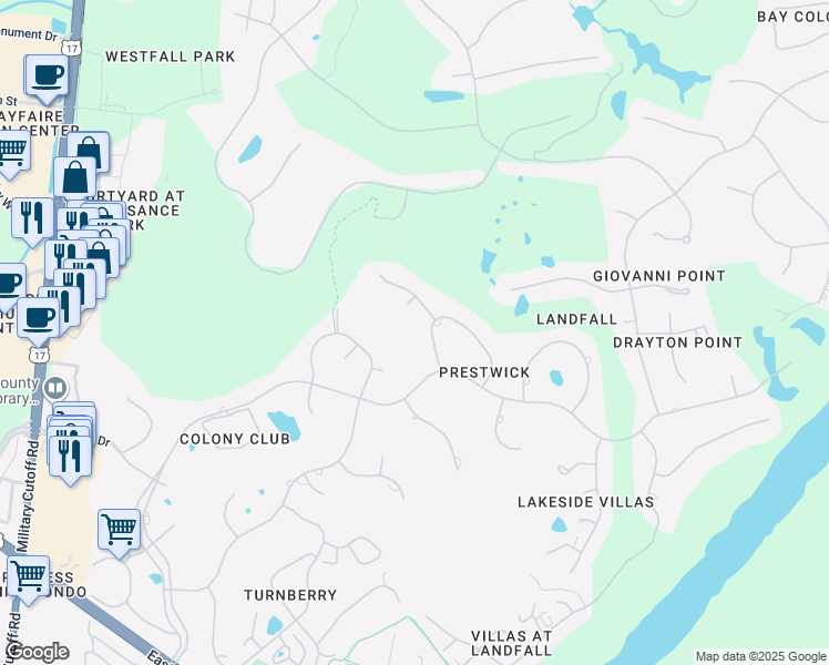 map of restaurants, bars, coffee shops, grocery stores, and more near 1544 Radian Road in Wilmington