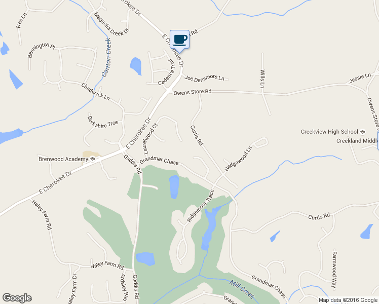 map of restaurants, bars, coffee shops, grocery stores, and more near 116 Brightmoor Court in Canton