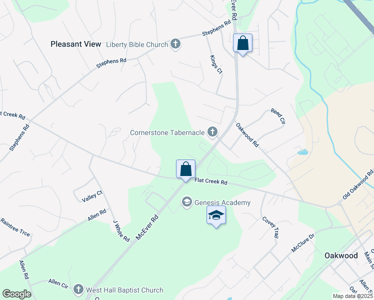 map of restaurants, bars, coffee shops, grocery stores, and more near 5022 Sun Valley Drive in Oakwood