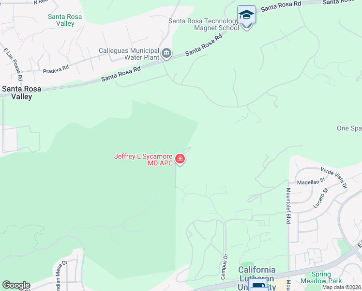 map of restaurants, bars, coffee shops, grocery stores, and more near 355 Briar Bluff Circle in Thousand Oaks