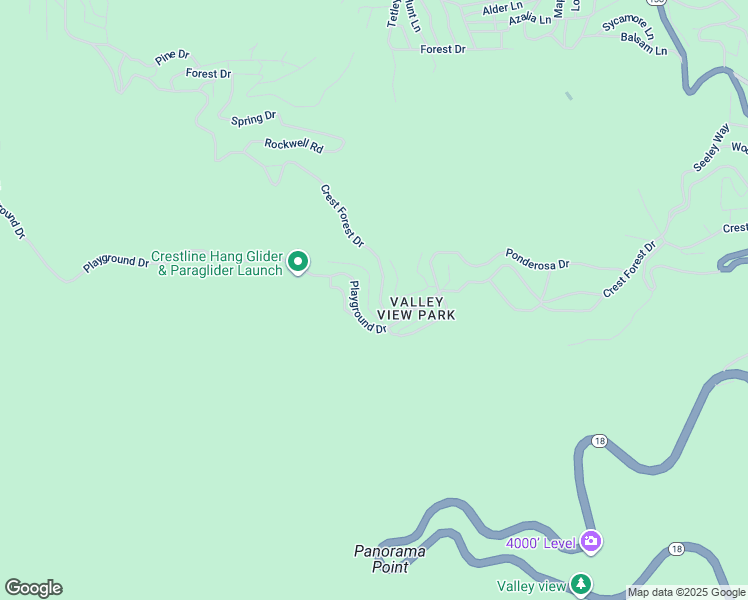 map of restaurants, bars, coffee shops, grocery stores, and more near 996 Coulter Pine Road in Crestline