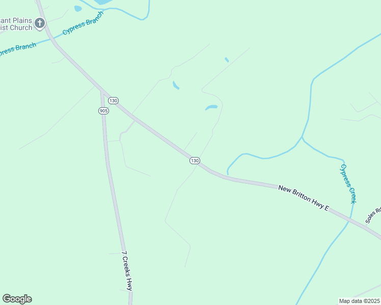 map of restaurants, bars, coffee shops, grocery stores, and more near 5635 New Britton Highway East in Whiteville