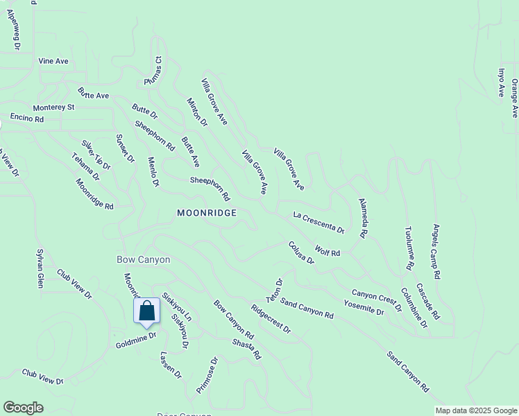 map of restaurants, bars, coffee shops, grocery stores, and more near 43539 Wolf Road in Big Bear Lake
