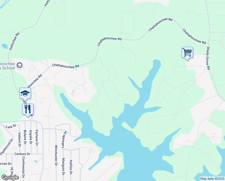 map of restaurants, bars, coffee shops, grocery stores, and more near 3740 Duckcove Way in Cumming