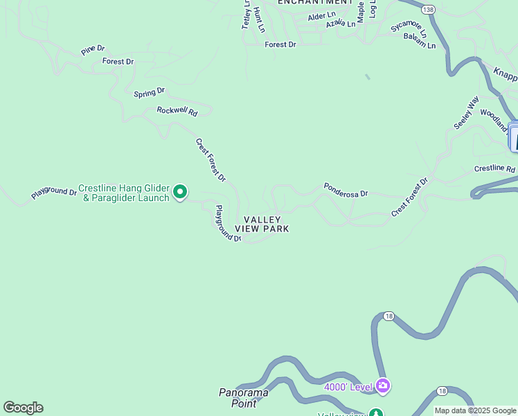 map of restaurants, bars, coffee shops, grocery stores, and more near 969 Oak Drive in Crestline