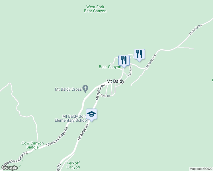 map of restaurants, bars, coffee shops, grocery stores, and more near 8 Oak Drive in Claremont