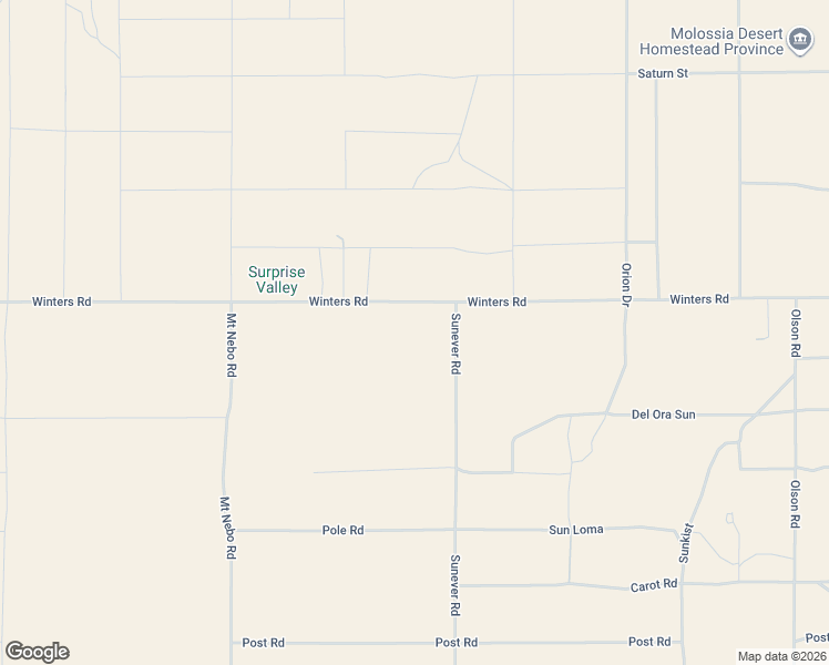 map of restaurants, bars, coffee shops, grocery stores, and more near Winters Road in Joshua Tree