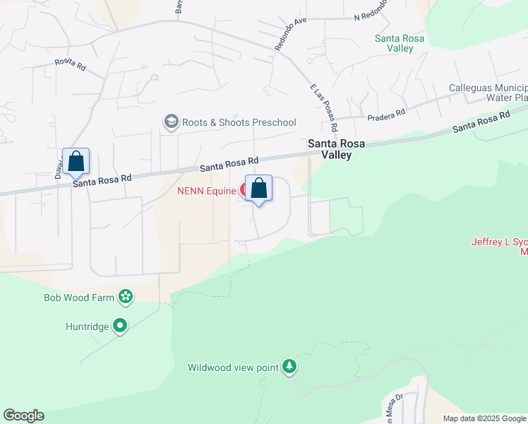 map of restaurants, bars, coffee shops, grocery stores, and more near 2216 Applewood Lane in Santa Rosa Valley