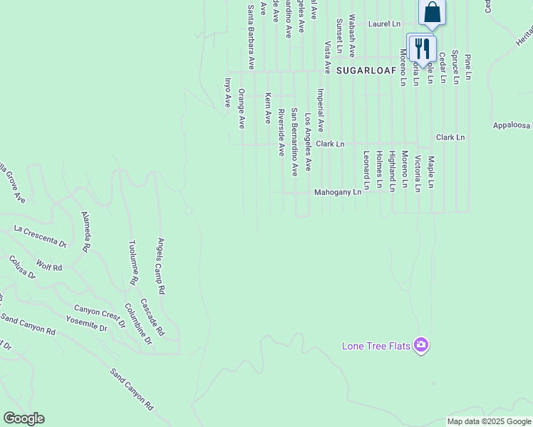 map of restaurants, bars, coffee shops, grocery stores, and more near 896 Kern Avenue in Sugarloaf