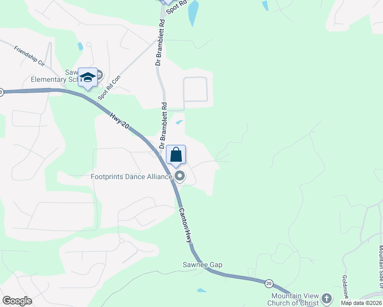 map of restaurants, bars, coffee shops, grocery stores, and more near 1290 Smithdale Road in Cumming