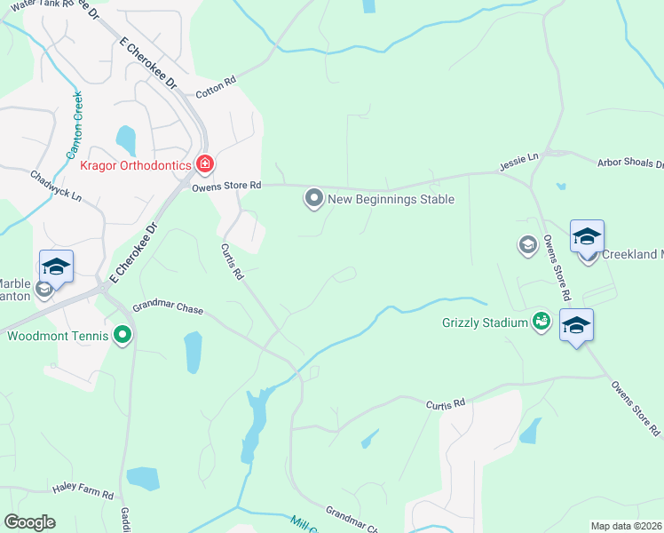 map of restaurants, bars, coffee shops, grocery stores, and more near 127 Hedgewood Lane in Canton