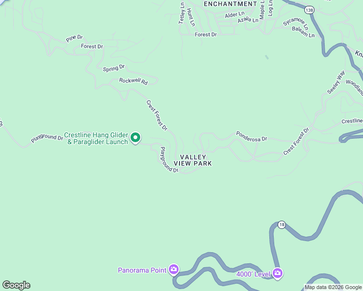 map of restaurants, bars, coffee shops, grocery stores, and more near 22638 Crest Forest Drive in Crestline