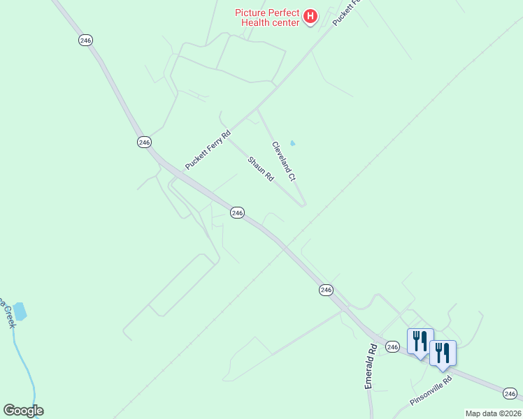 map of restaurants, bars, coffee shops, grocery stores, and more near 1211 Highway 246 in Ninety Six