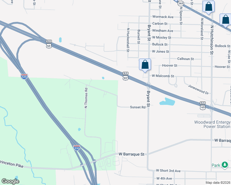 map of restaurants, bars, coffee shops, grocery stores, and more near 6401 Sunset Road in White Hall