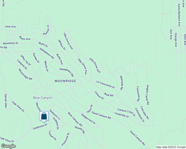 map of restaurants, bars, coffee shops, grocery stores, and more near 1388 Flintridge Avenue in Big Bear