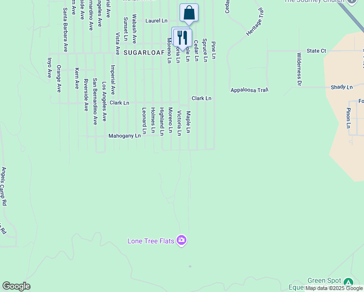map of restaurants, bars, coffee shops, grocery stores, and more near 881 Victoria Lane in Sugarloaf