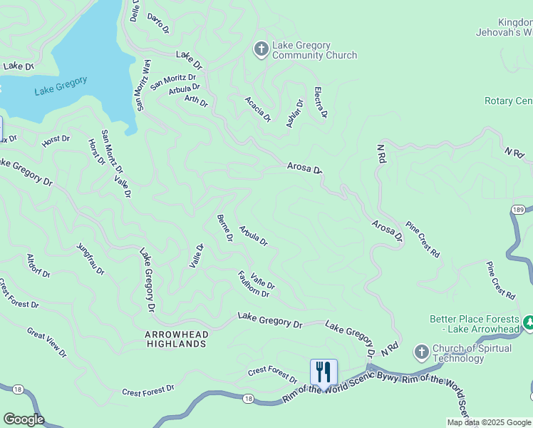 map of restaurants, bars, coffee shops, grocery stores, and more near 25045 Basel Drive in San Martin