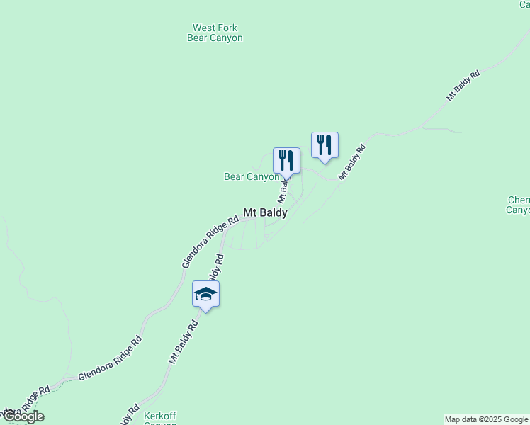 map of restaurants, bars, coffee shops, grocery stores, and more near in San Bernardino County