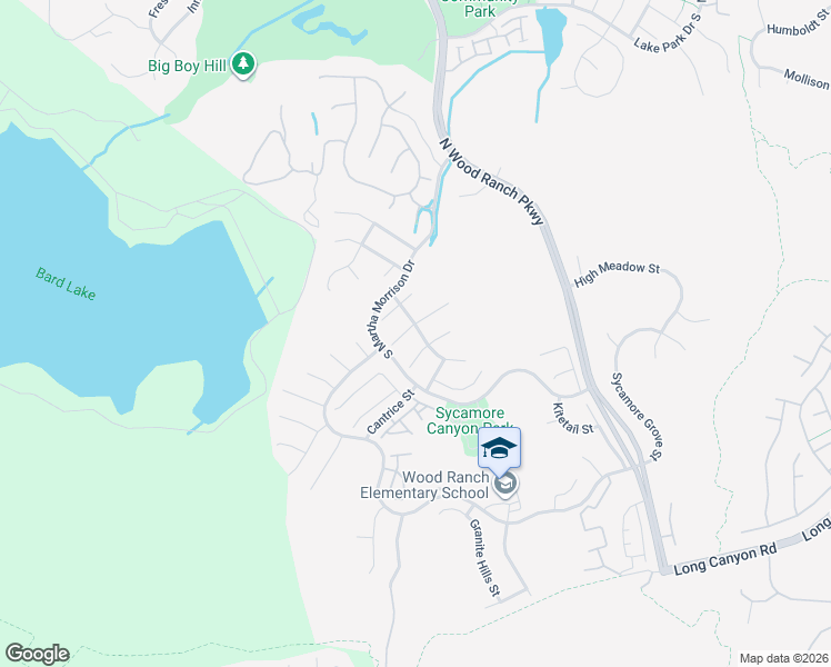 map of restaurants, bars, coffee shops, grocery stores, and more near 612 Windswept Place in Simi Valley