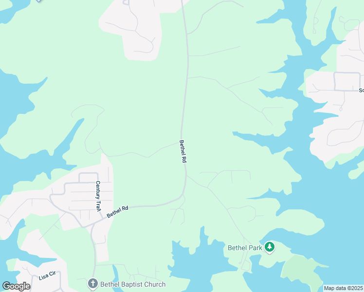 map of restaurants, bars, coffee shops, grocery stores, and more near Bethel Road in Forsyth County
