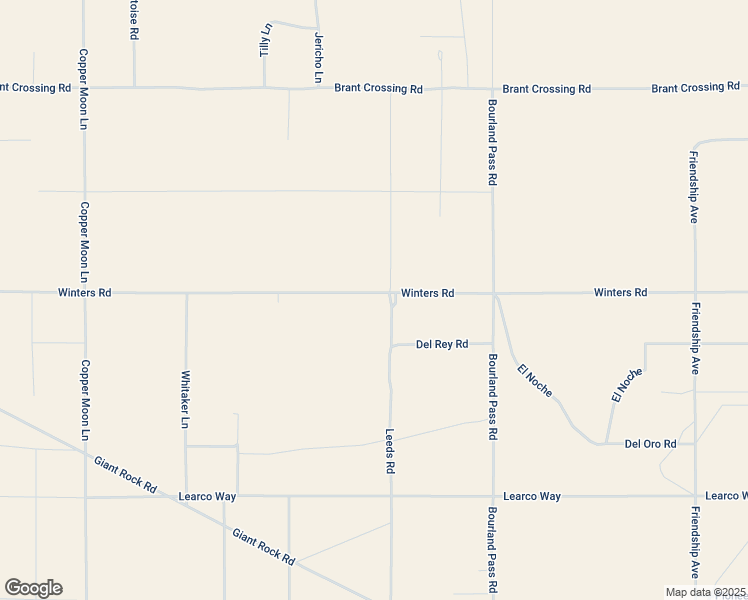 map of restaurants, bars, coffee shops, grocery stores, and more near Winters Road in Joshua Tree