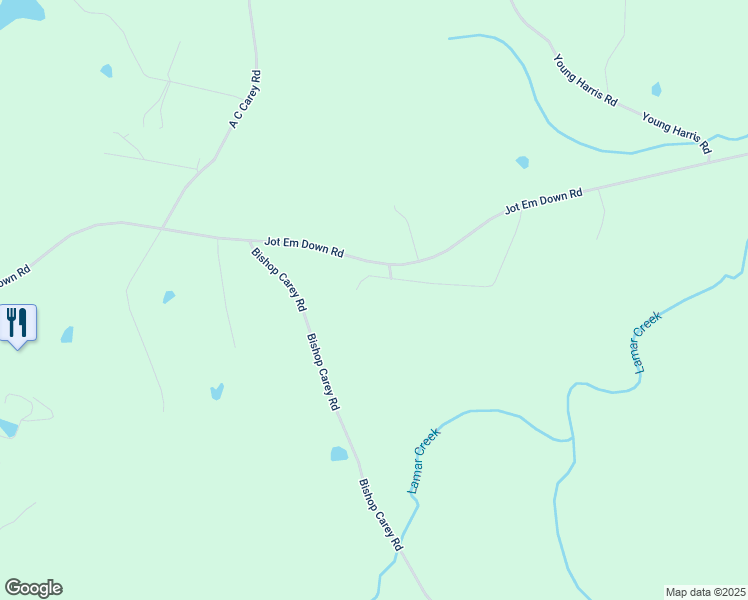 map of restaurants, bars, coffee shops, grocery stores, and more near 37 Banks Drive in Danielsville