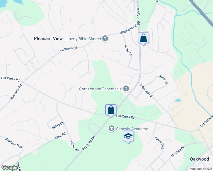 map of restaurants, bars, coffee shops, grocery stores, and more near 5022 Sun Valley Drive in Oakwood