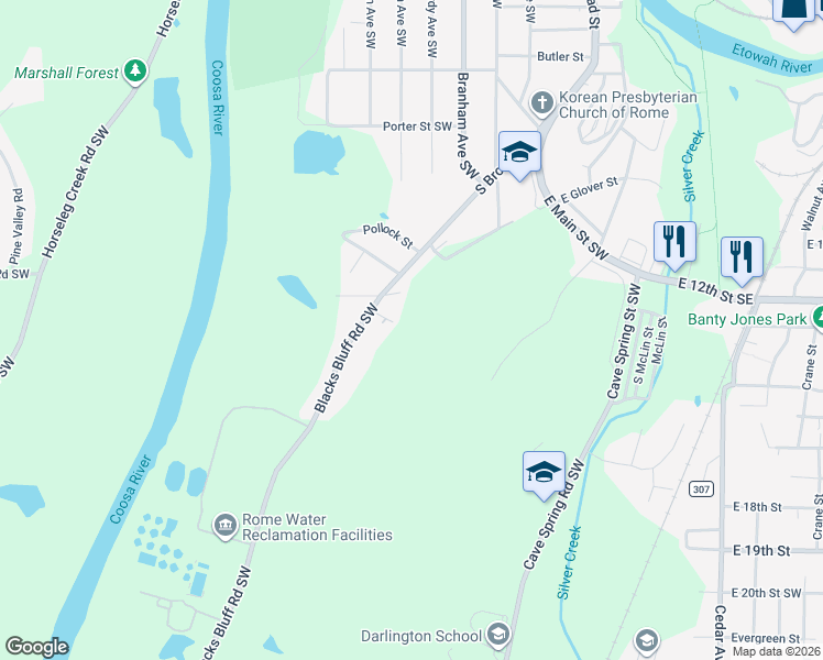 map of restaurants, bars, coffee shops, grocery stores, and more near 66 Line Street in Rome