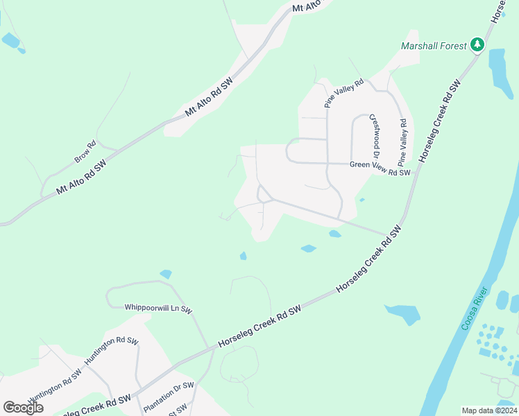 map of restaurants, bars, coffee shops, grocery stores, and more near 43 Featherston Court Southwest in Rome