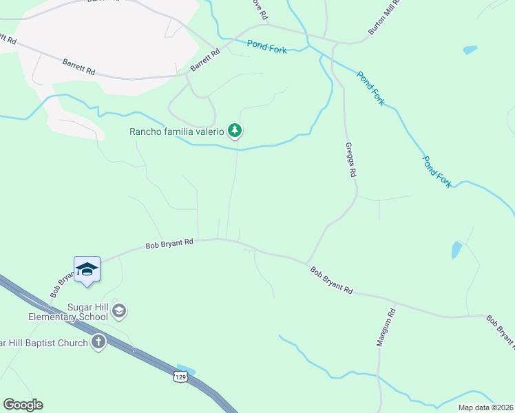 map of restaurants, bars, coffee shops, grocery stores, and more near 3405 Bob Bryant Road in Gainesville