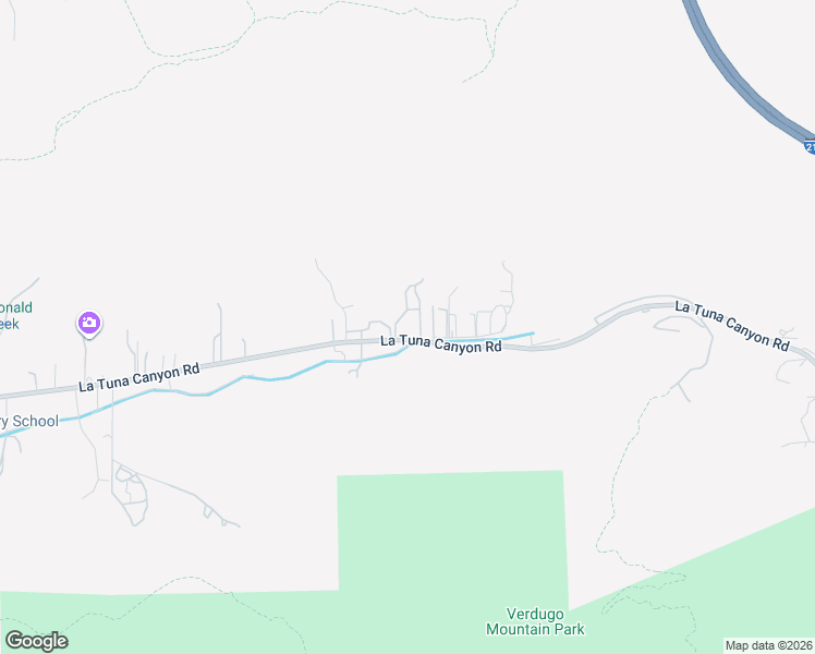 map of restaurants, bars, coffee shops, grocery stores, and more near 9145 La Tuna Canyon Road in Los Angeles