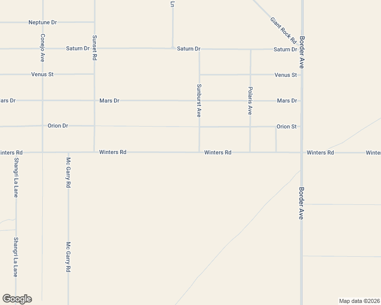 map of restaurants, bars, coffee shops, grocery stores, and more near 62069 Winters Road in Joshua Tree
