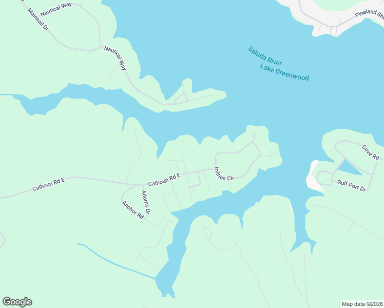 map of restaurants, bars, coffee shops, grocery stores, and more near 1109 Calhoun Road East in Greenwood