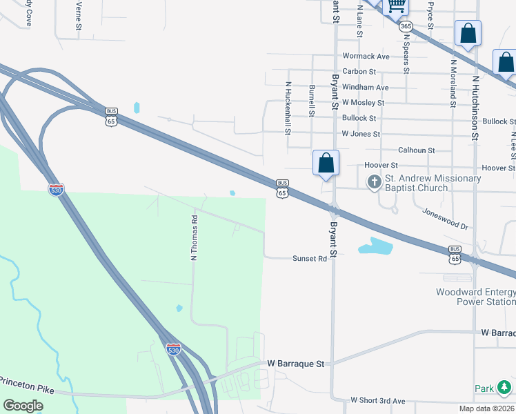 map of restaurants, bars, coffee shops, grocery stores, and more near 6401 Sunset Road in White Hall