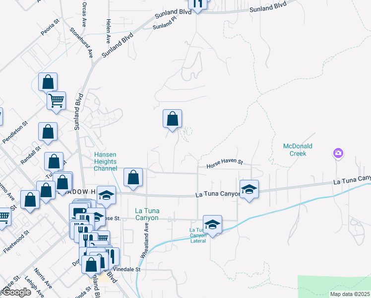 map of restaurants, bars, coffee shops, grocery stores, and more near 9231 Ledge Avenue in Los Angeles