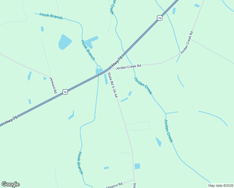 map of restaurants, bars, coffee shops, grocery stores, and more near 5077 State Road S-26-44 in Nichols