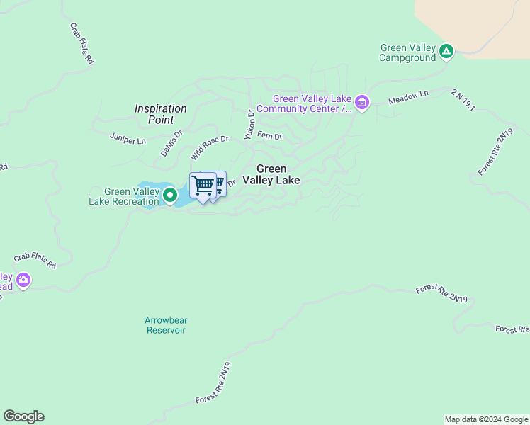 map of restaurants, bars, coffee shops, grocery stores, and more near in Big Bear