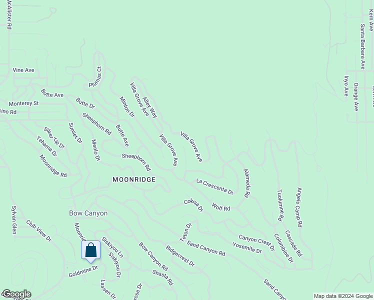 map of restaurants, bars, coffee shops, grocery stores, and more near 1324 Flintridge Avenue in Big Bear