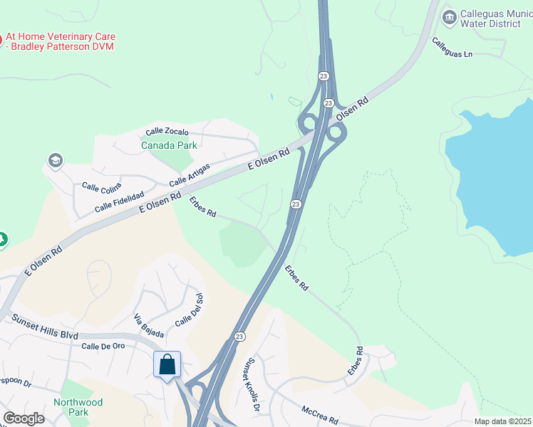 map of restaurants, bars, coffee shops, grocery stores, and more near 4188 Minnecota Drive in Thousand Oaks