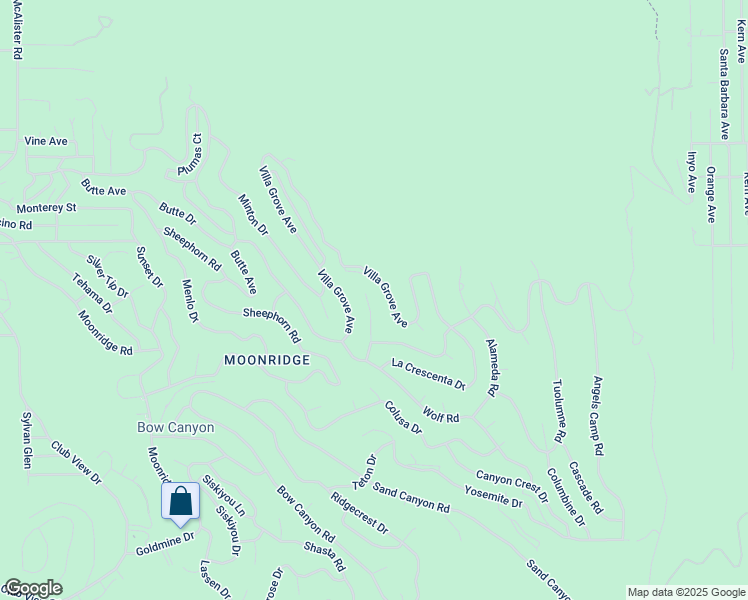 map of restaurants, bars, coffee shops, grocery stores, and more near 1324 Flintridge Avenue in Big Bear