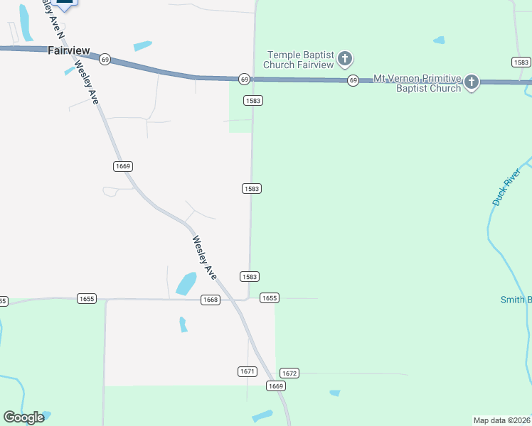map of restaurants, bars, coffee shops, grocery stores, and more near 338 County Road 1583 in Cullman