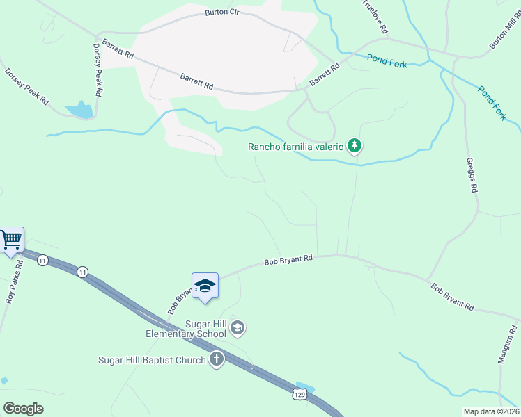 map of restaurants, bars, coffee shops, grocery stores, and more near 3335 Bob Bryant Road in Gainesville