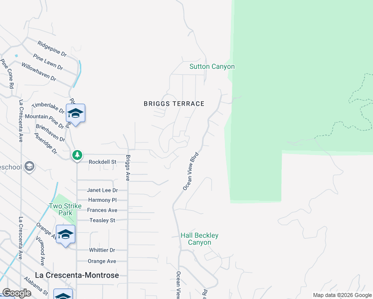 map of restaurants, bars, coffee shops, grocery stores, and more near 2204 Shields Street in La Crescenta-Montrose