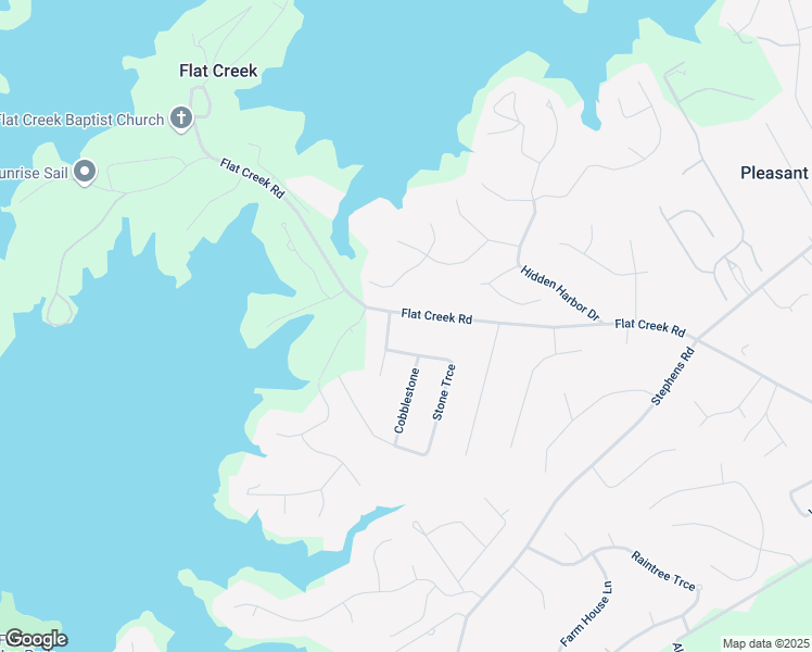 map of restaurants, bars, coffee shops, grocery stores, and more near 5257 Flat Creek Road in Gainesville